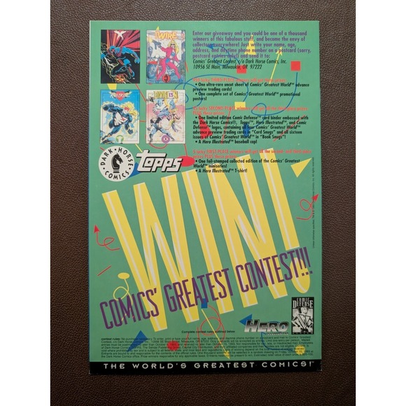 Comics' Greatest World X #1 (1993) Dark Horse – 1st App of X – VF/NM - Picture 2 of 9